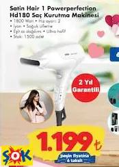 BRAUN SATİN HAİR 1 POWERPERFECTİON HD180 SAÇ KURUTMA MAKİNESİ BRAUN SATİN HAİR 1 POWERPERFECTİON HD180 SAÇ KURUTMA MAKİNESİ